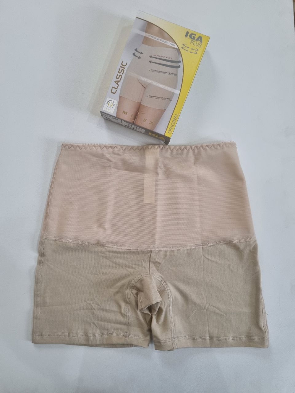 Утягивающие шорты от натирания бедер бежевые Mitex IGA Plus L