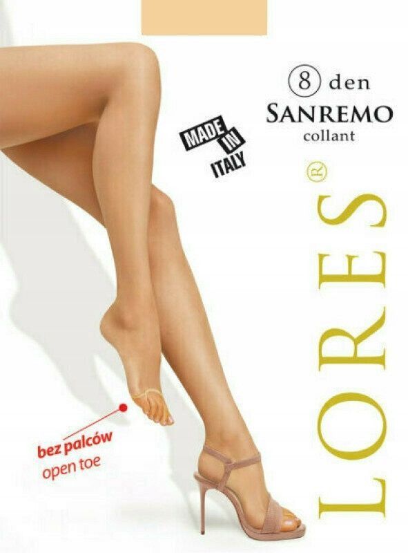 Колготки з відкритими пальцями 8 den Lores Sanremo natural тілесні 3