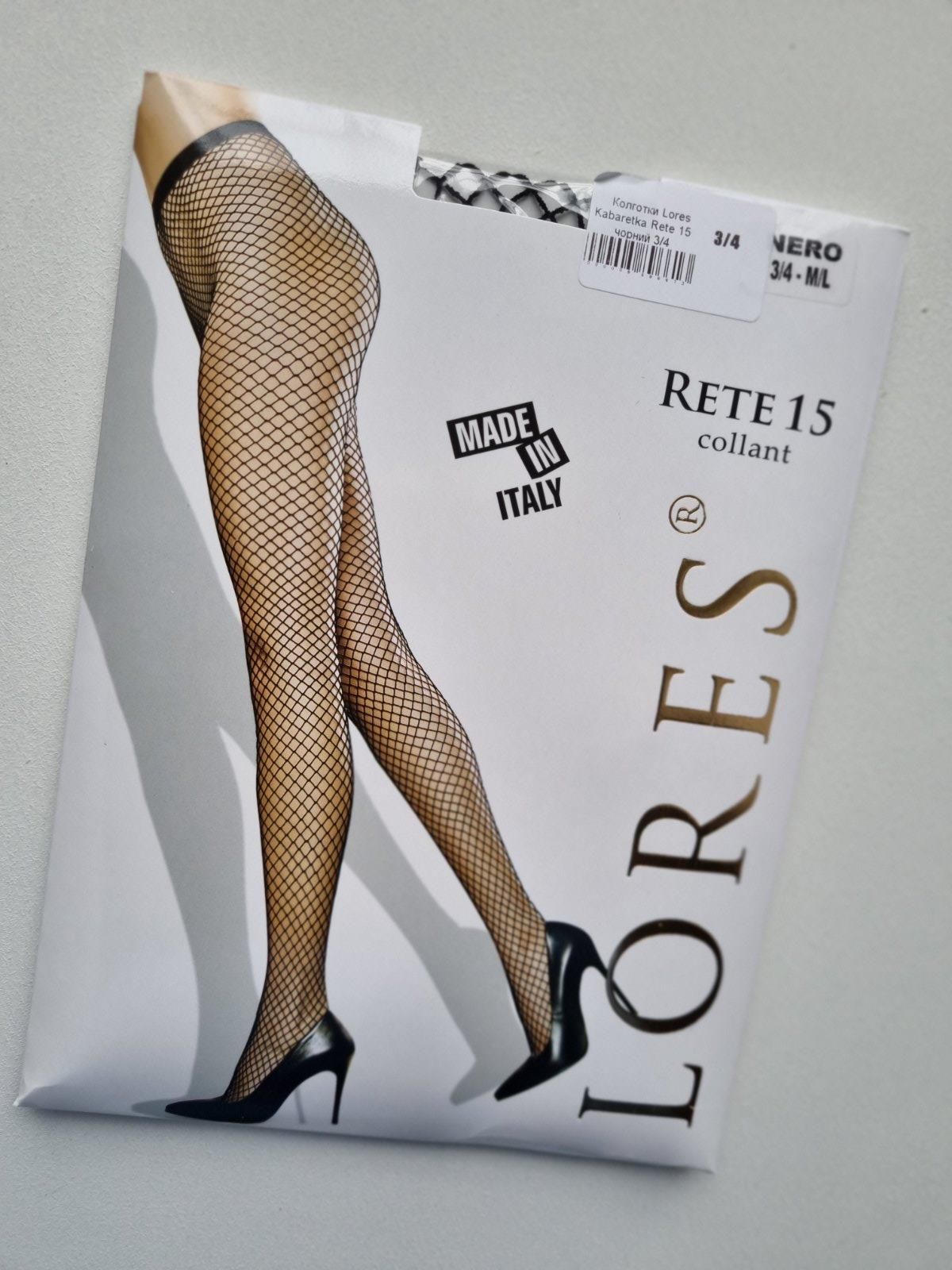 Колготки средняя сетка Lores Rete 15 черные 1/2
