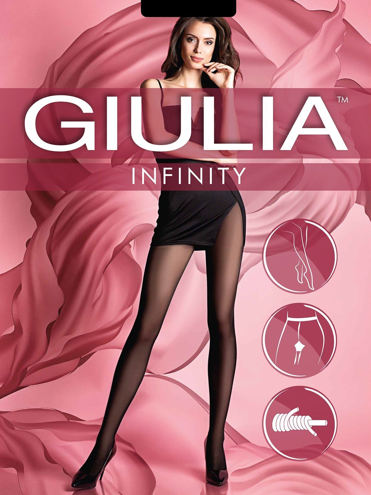 Колготки без шортиков 40 den Giulia Infinity черные 3