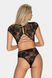 Боді жіноче чорне Obsessive Peonesia S/M