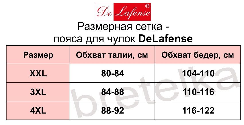 Пояс для чулок большого размера красный с кружевом Delafense 136 XXL