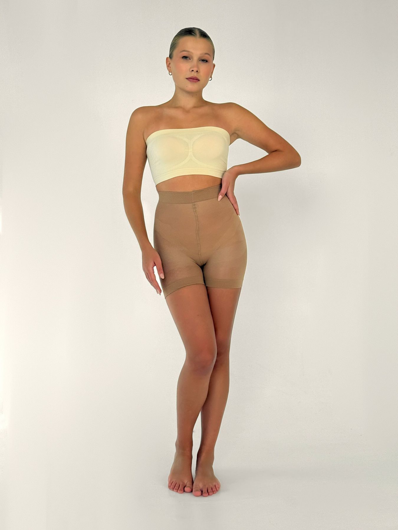 Моделюючі шорти 50den бежеві Gabriella Push up 3-M