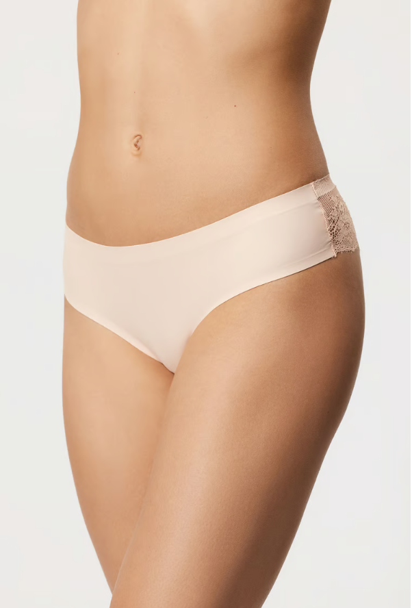 Бесшовные трусики бразилиана бежевые Julimex Tanga XL