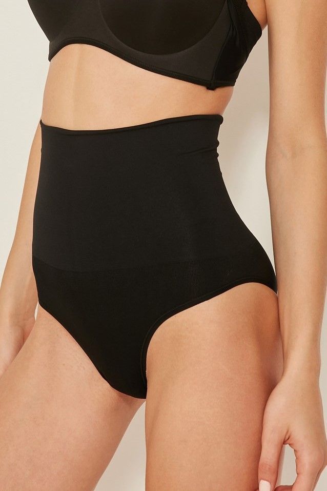 Утягивающие трусы высокие бесшовные черные с утяжкой живота&nbsp;Emay 2039 L/XL
