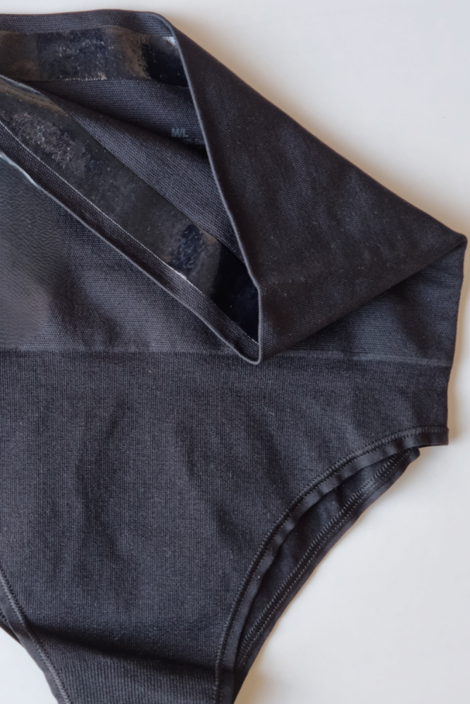 Утягивающие трусы высокие бесшовные черные с утяжкой живота&nbsp;Emay 2039 L/XL