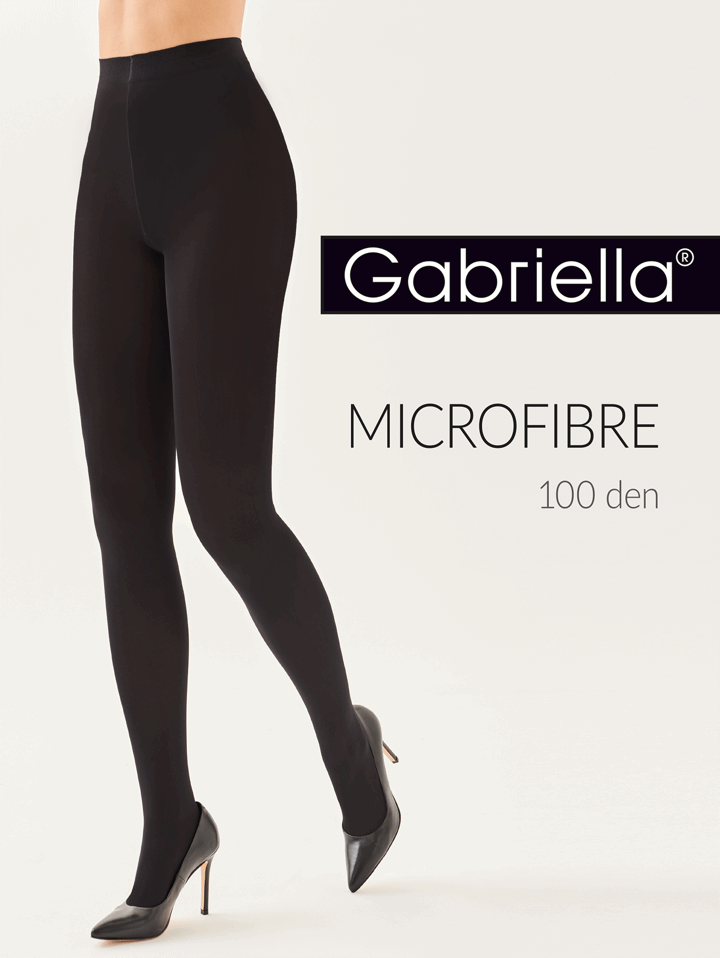 Колготки теплые 100 den Gabriella Microfibre черные 3
