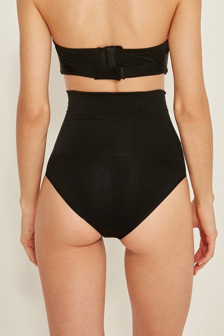Утягивающие трусы высокие бесшовные черные с утяжкой живота&nbsp;Emay 2039 L/XL
