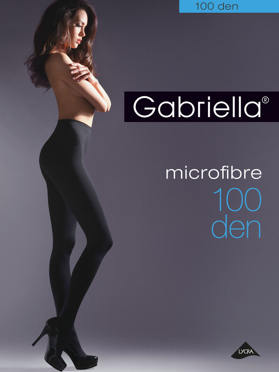 Колготки теплые 100 den Gabriella Microfibre черные 3