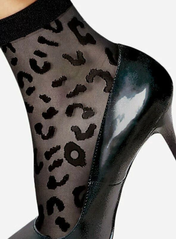 Носки черные леопардовые Lores Leopardo 20-40 den