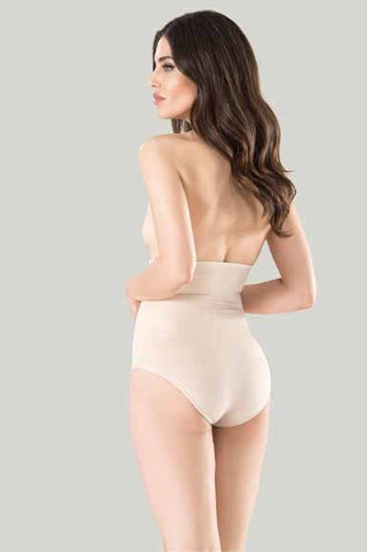 Утягивающие трусы высокие бежевые Miss Fit 1037 S/M