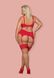 Жіноча білизна комплект великого розміру червоний Obsessive Jolierose Польща XXL