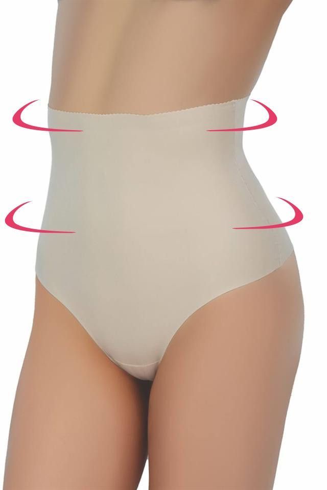 Утягивающие стринги высокие бесшовные бежевые Emay Magic Intimates 2720 S