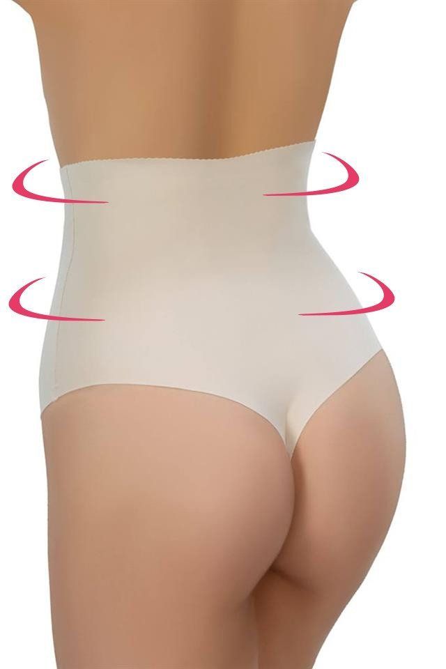 Утягивающие стринги высокие бесшовные бежевые Emay Magic Intimates 2720 S