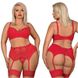 Женское белье комплект большого размера красный Obsessive Jolierose Польша XXL