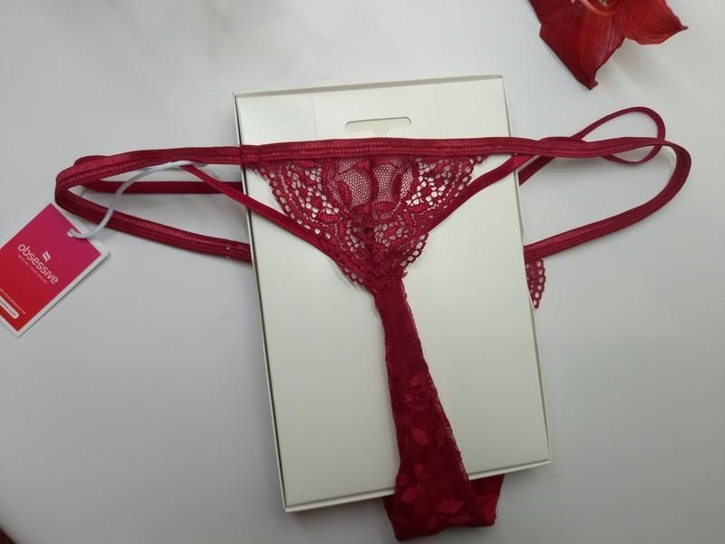 Стринги бордові Obsessive Ivetta S/M