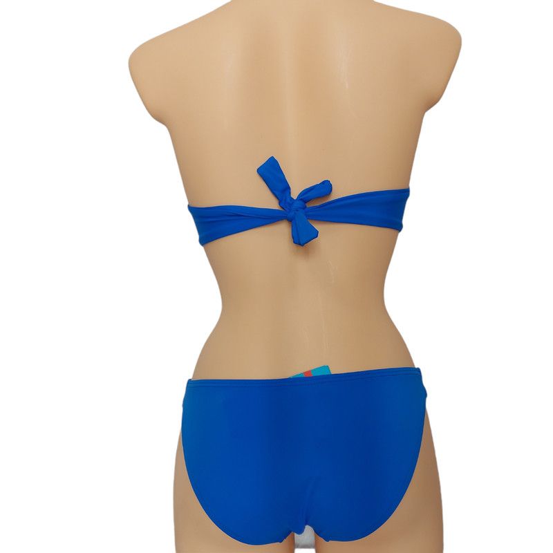 Модный стильный женский купальник сезон 2021 бандо синий Atlantic Beach 32189 42