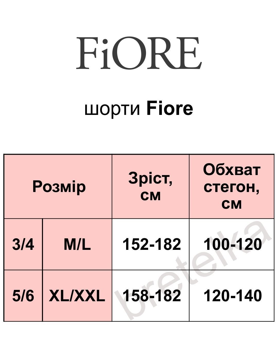Шорты бесшовные от натирания бедер черные 30den Fiore M0013 M/L
