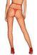 Колготки крупная сетка Obsessive S812 красные S/M/L
