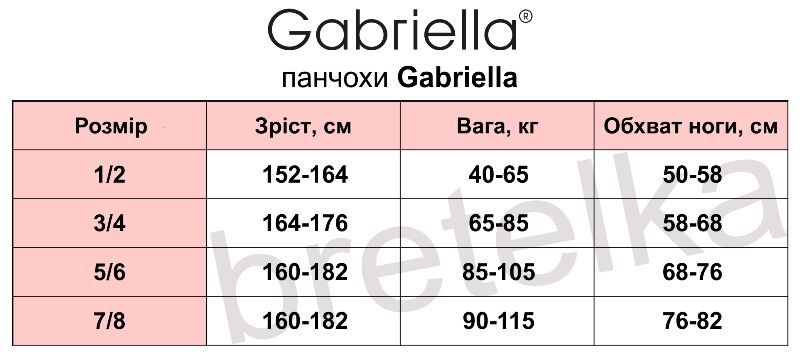 Панчохи щільні великого розміру на силіконі 60 den Gabriella Calze Classic Microfibre чорні 5/6