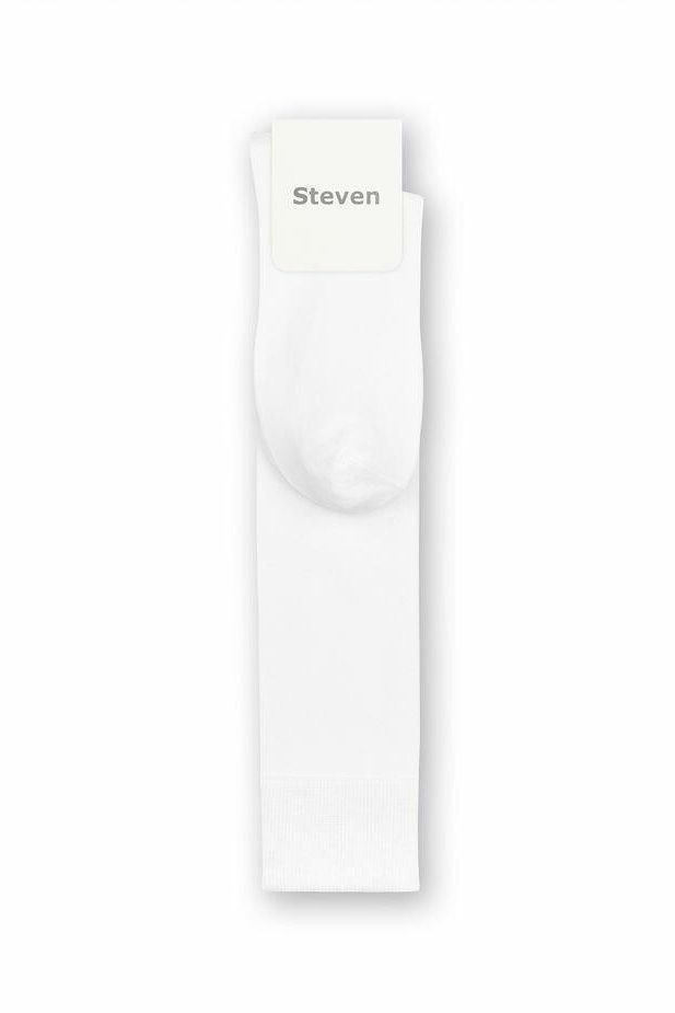 Гольфы подколенки женские хлопковые Steven 072 белые 38-40