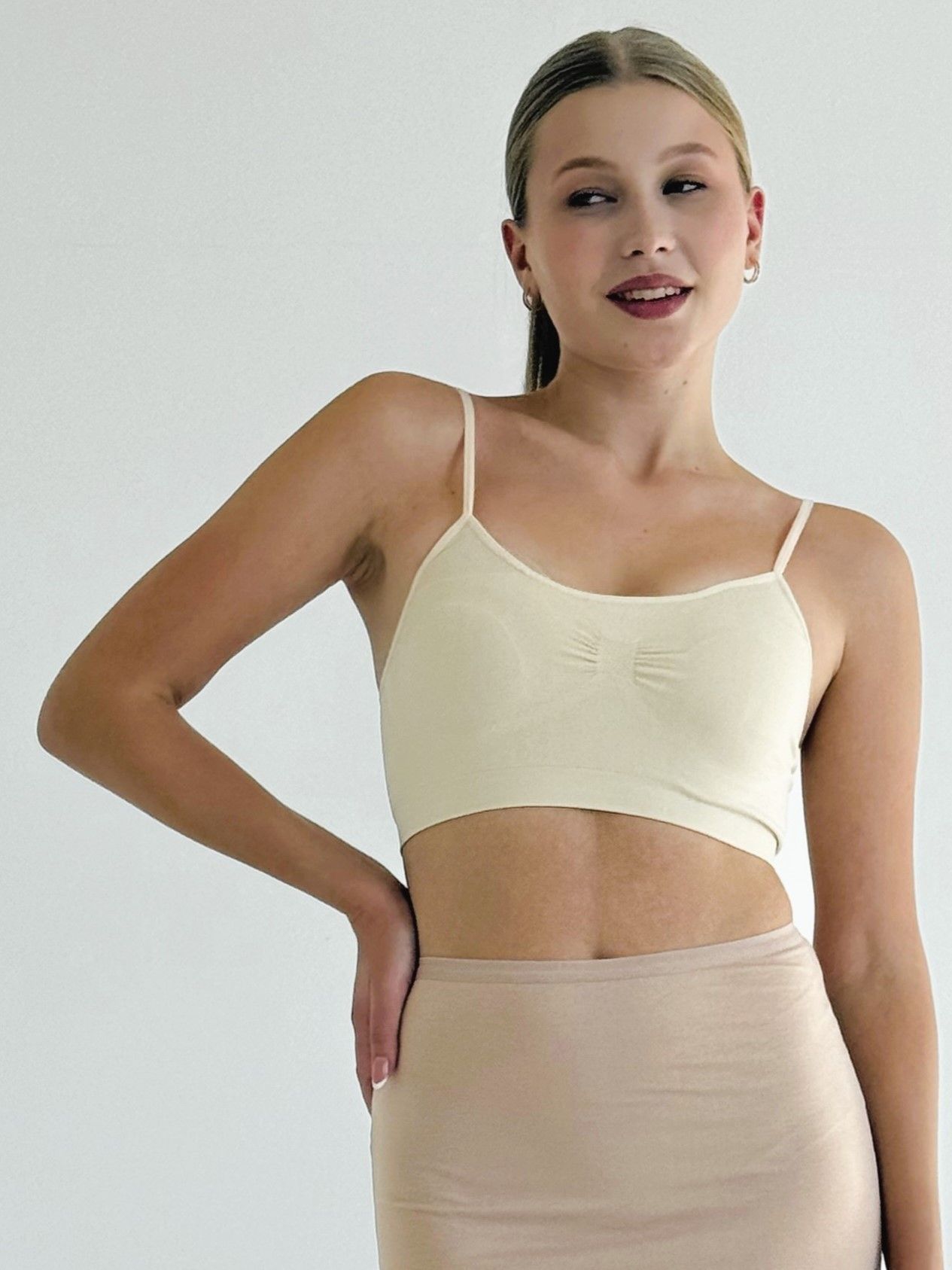 Бесшовный бюстгальтер топ бежевый Form Angel 5316 L/XL