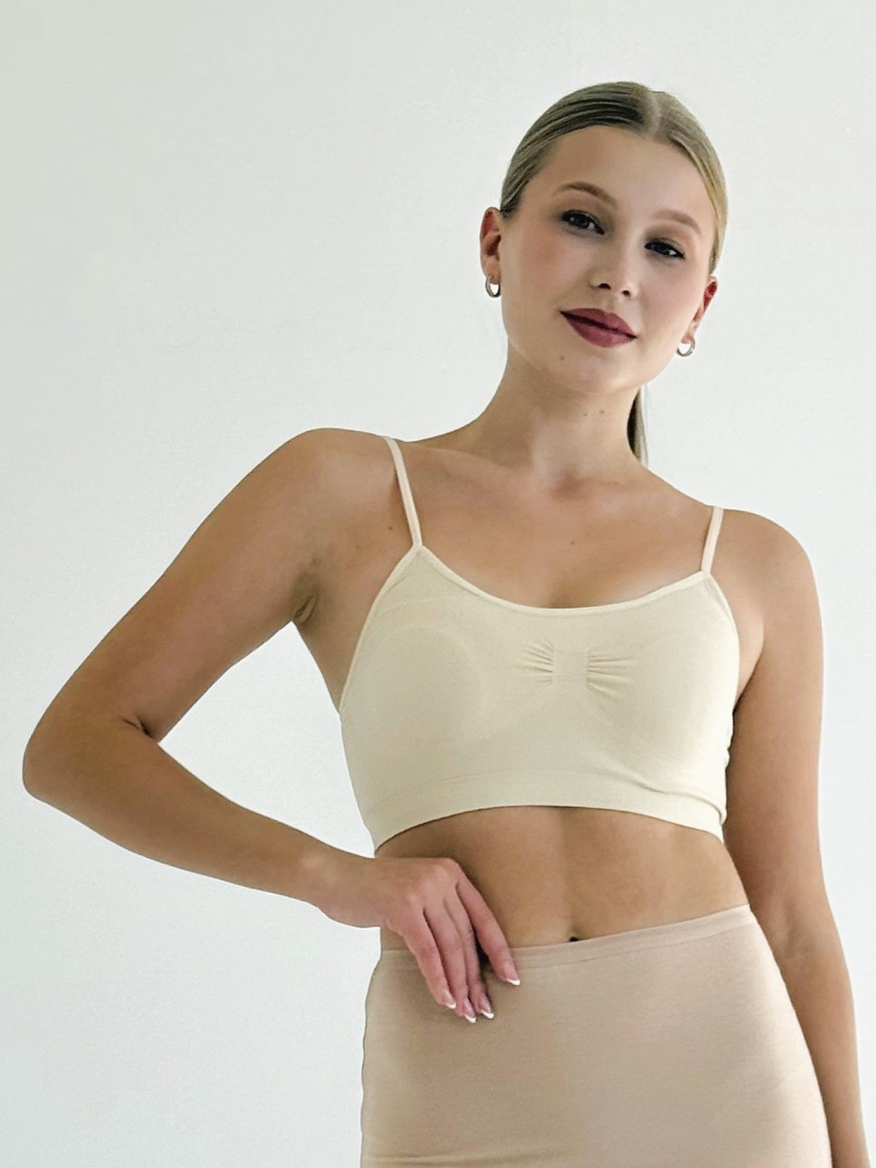Бесшовный бюстгальтер топ бежевый Form Angel 5316 L/XL