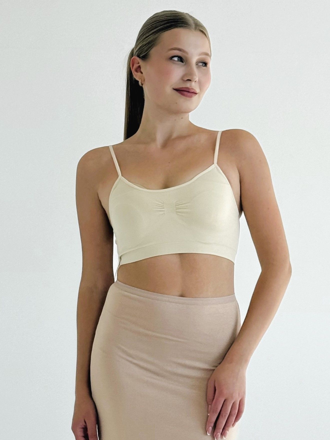 Бесшовный бюстгальтер топ бежевый Form Angel 5316 L/XL