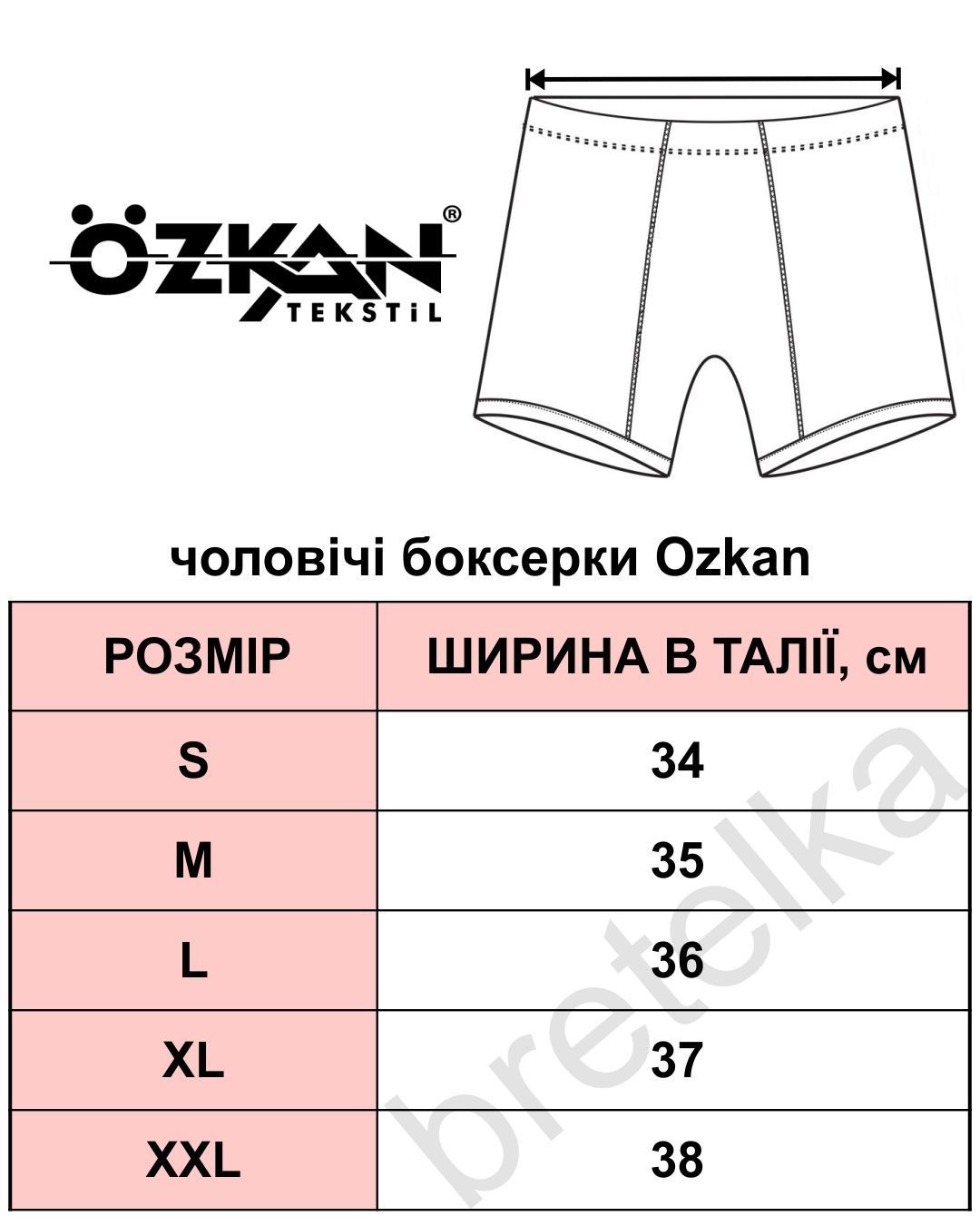 Труси чоловічі сімейні 100% бавовна Ozkan 0041 чорний L