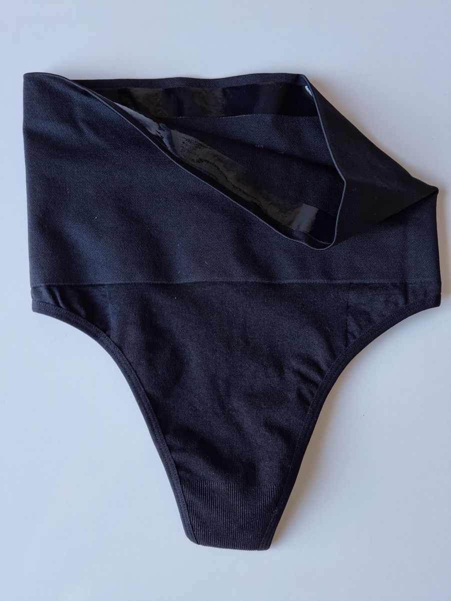 Утягивающие стринги высокие черные с утяжкой живота Emay 2020 L/XL
