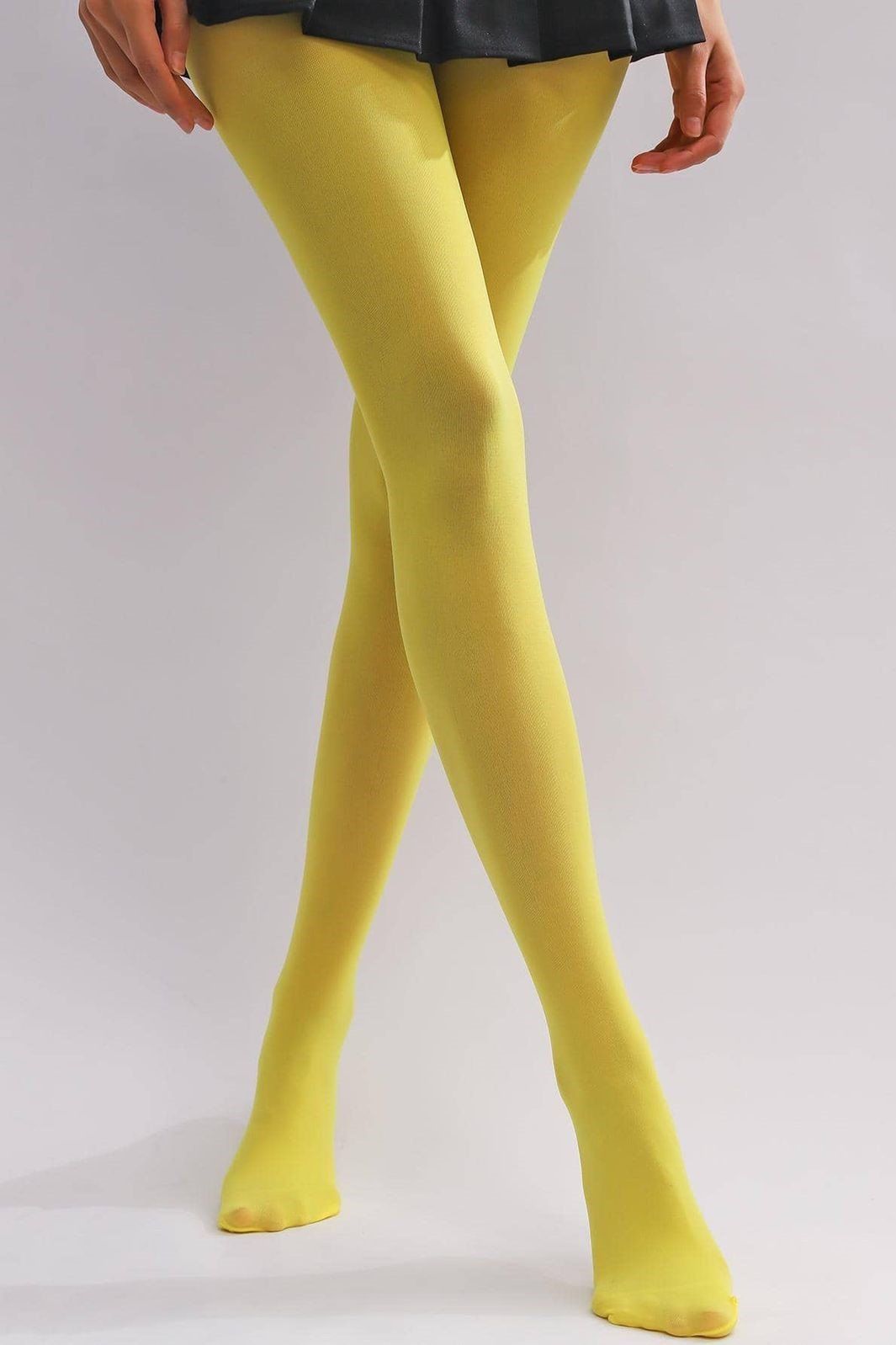 Цветные колготки из микрофибры 60 den Lores Concorde giallo желтый 3