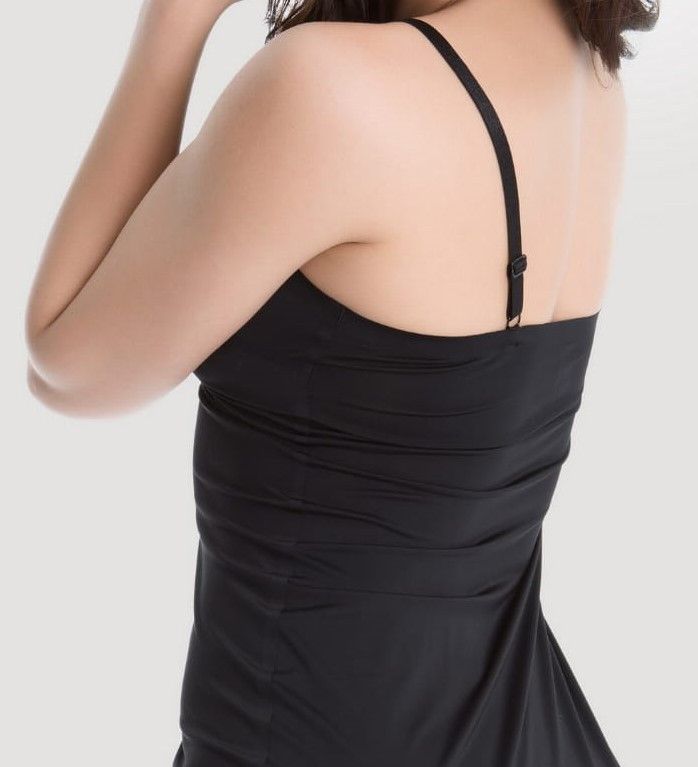 Комбинация под платье бесшовная гладкая черная Julimex S