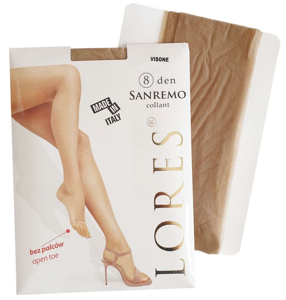 Колготки с открытыми пальцами 8 den Lores Sanremo visone телесные 2