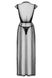 Халат женский длинный черный полупрозрачный стринги Obsessive 876 S/M
