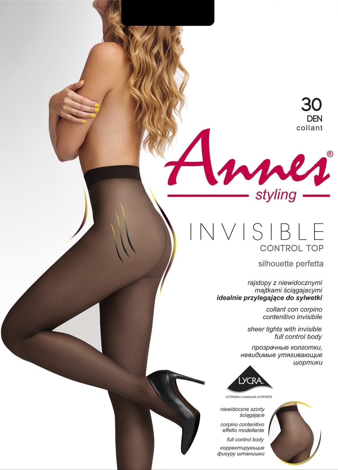 Утягивающие колготки 30 den Annes Invisible черные 4