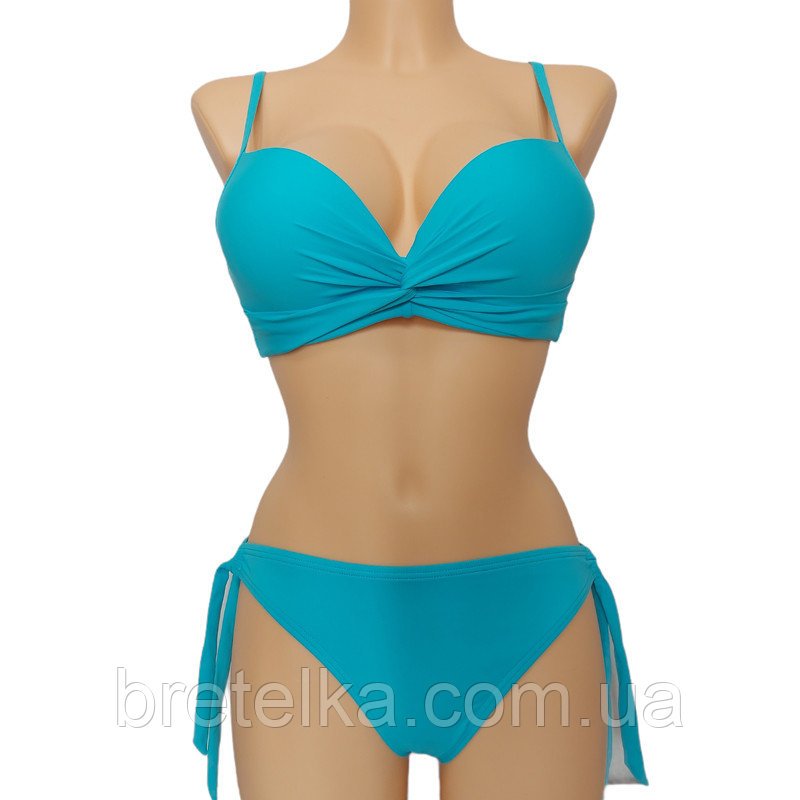 Модний жіночий купальник c Push-up блакитний сезон 2021 Atlantic Beach 32488