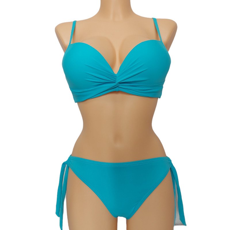 Модный женский купальник c Push-up голубой сезон 2021 Atlantic Beach 32488 36