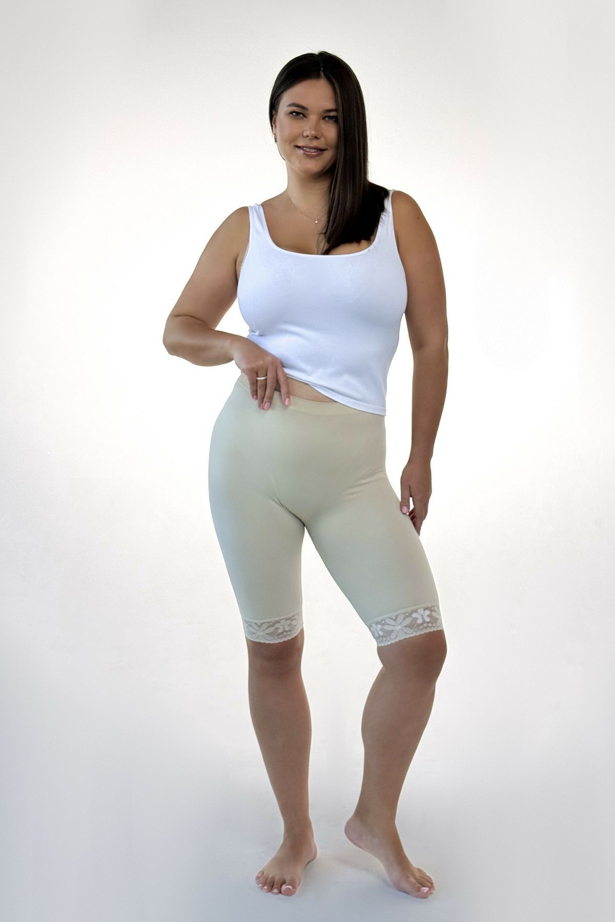 Шорты от натирания ног из тонкой микрофибры бежевые Emay 3004 XL/XXL