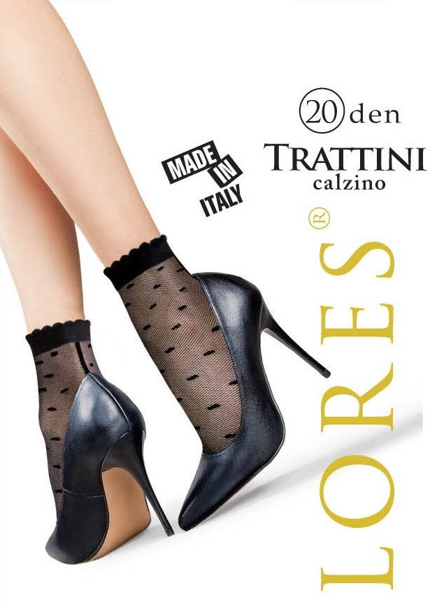 Носки капроновые черные 20den Lores Trattini
