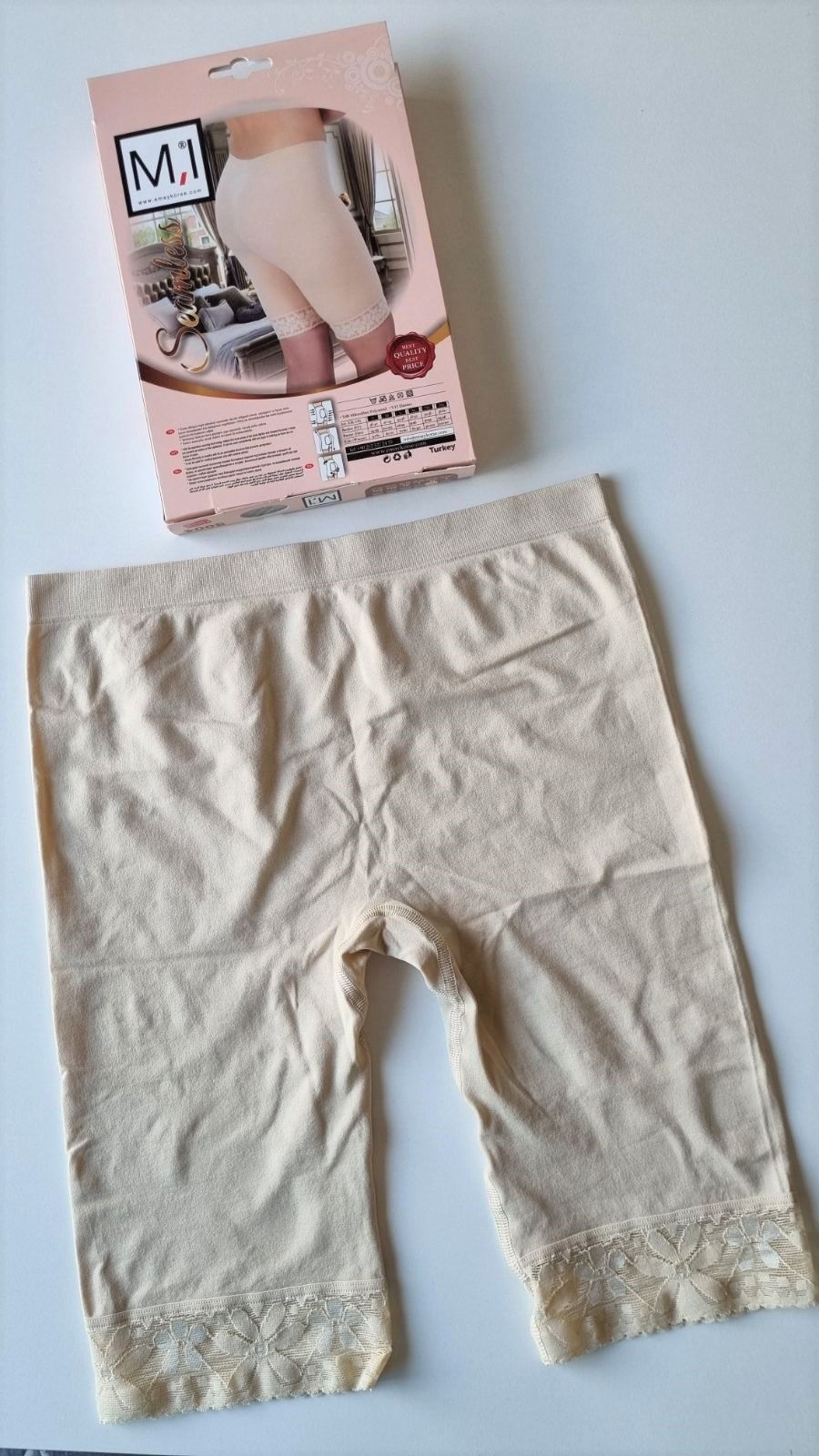 Шорты от натирания ног из тонкой микрофибры бежевые Emay 3004 XL/XXL