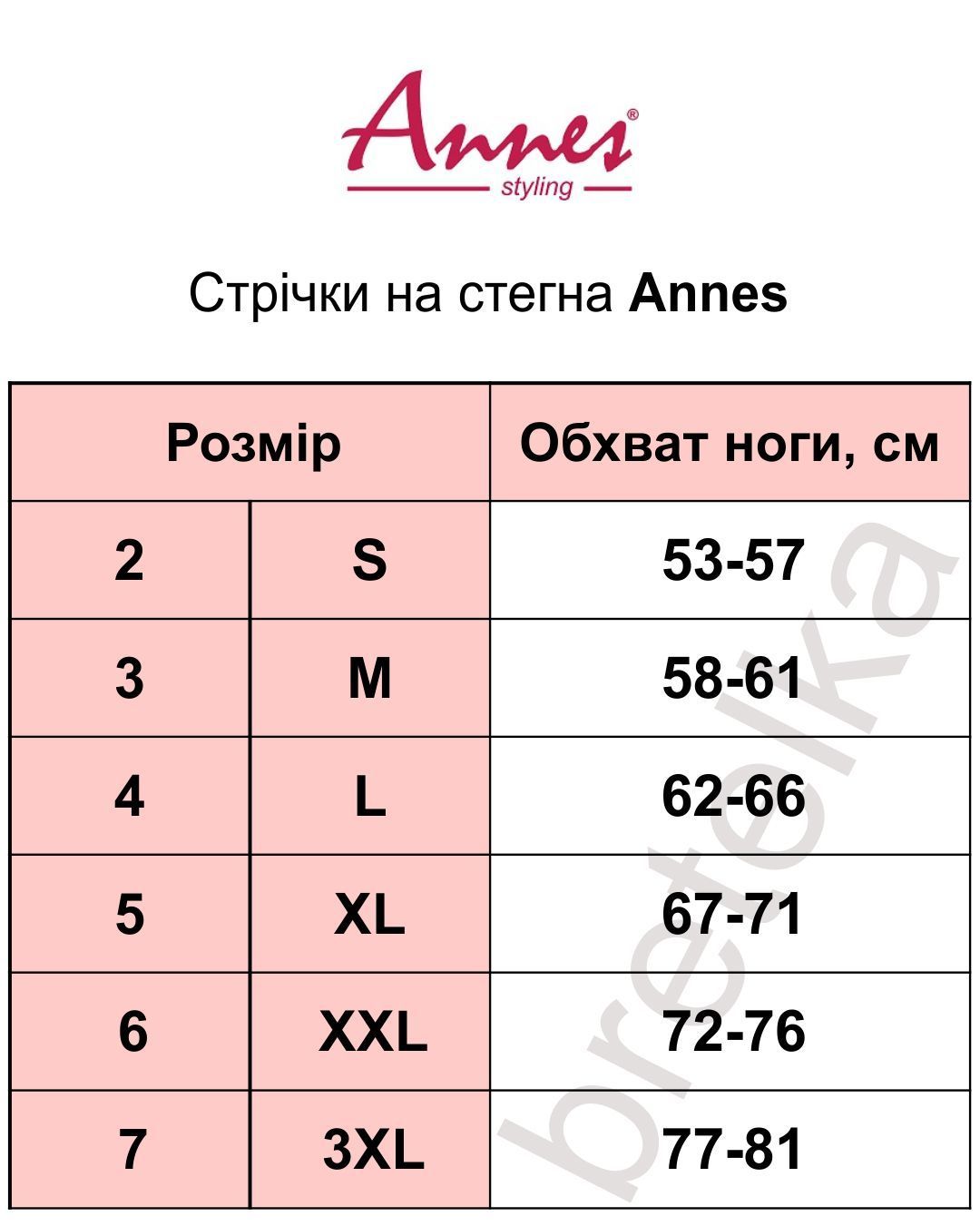 Бандалетки, стрічки проти натирання на гладкі стегна бежеві Annes 7
