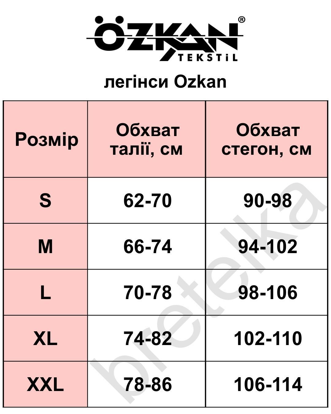 Термолеггинсы термобелье Ozkan 23645 черный L