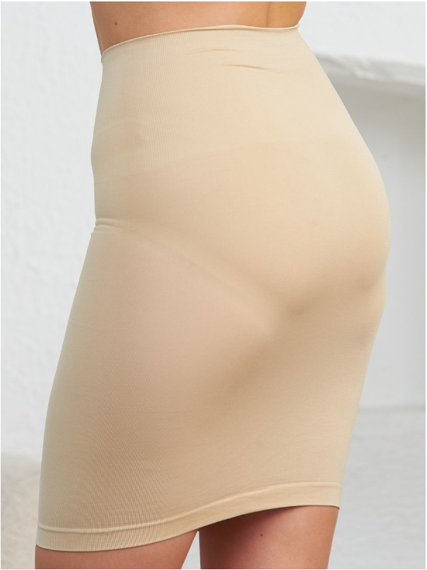 Нижняя юбка утягивающая подъюбник с трусиками бежевый Emay 2050 M/L