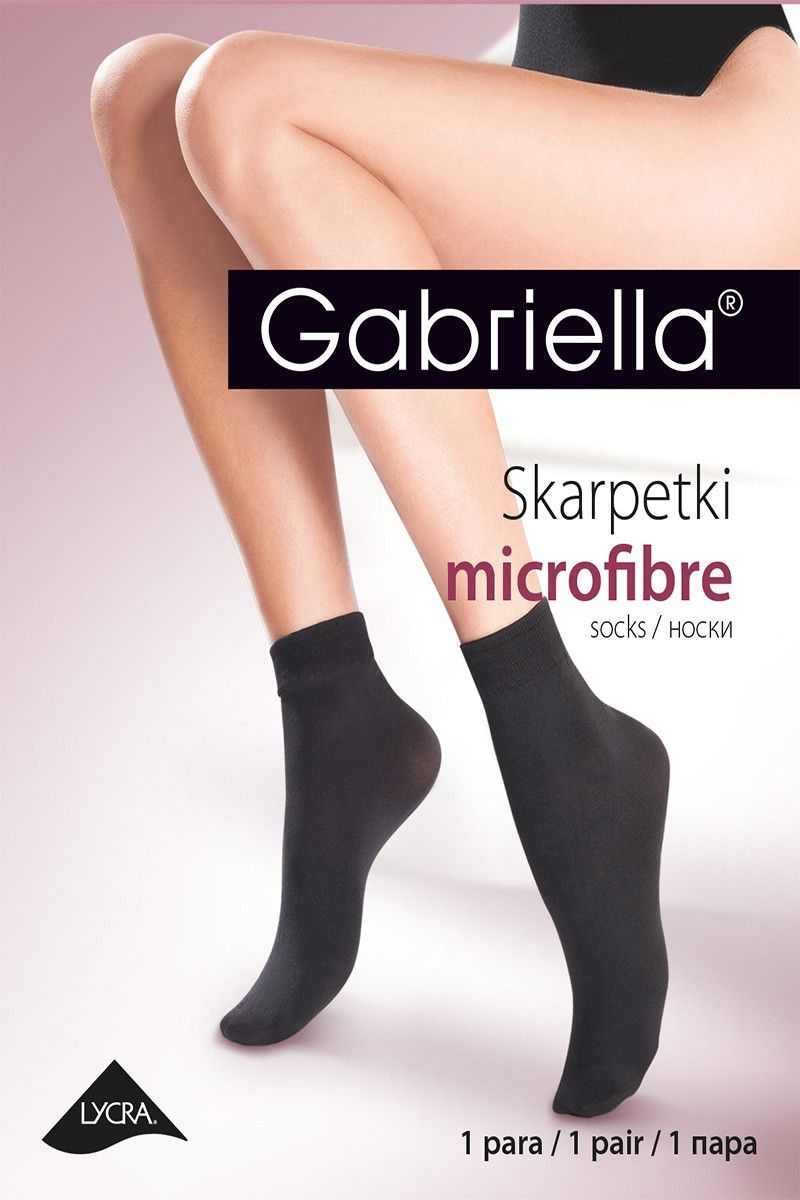 Носки из микрофибры непрозрачные черные Gabriella Mikrofibre 50den