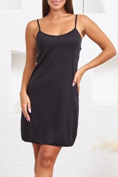 Жіноча комбінація нижня сукня чорна NBB 3851 L