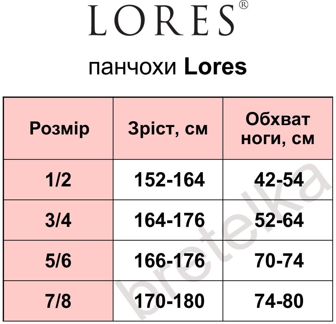 Чулки больших размеров на резинке 30 den LORES Rubens Plus черные 7/8